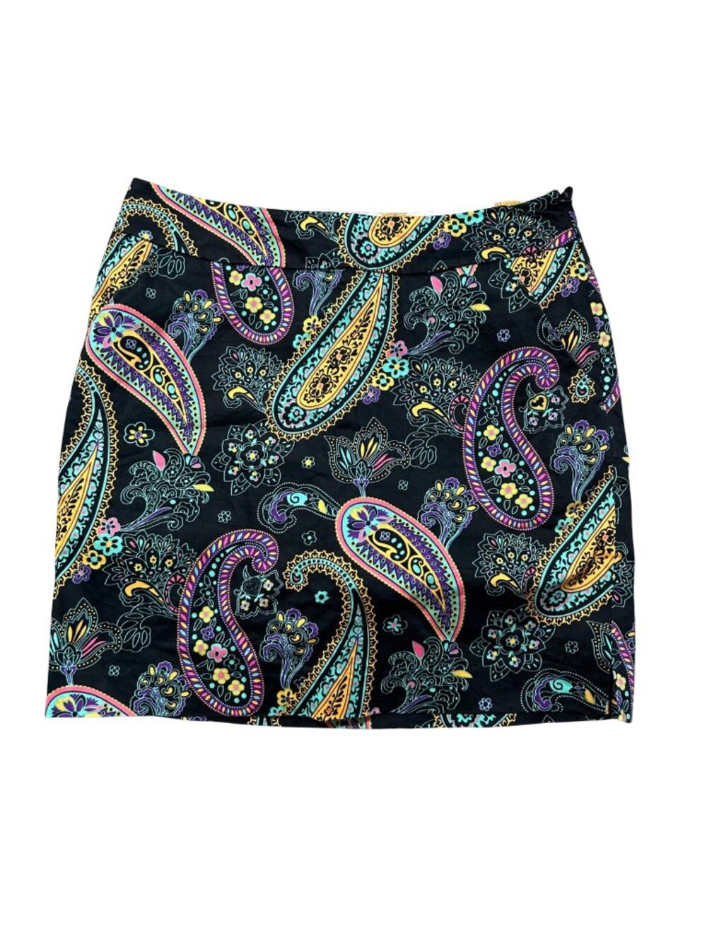 Loudmouth Women's Sz 2 Black Paisley Golf Skort Colorful Design Pockets